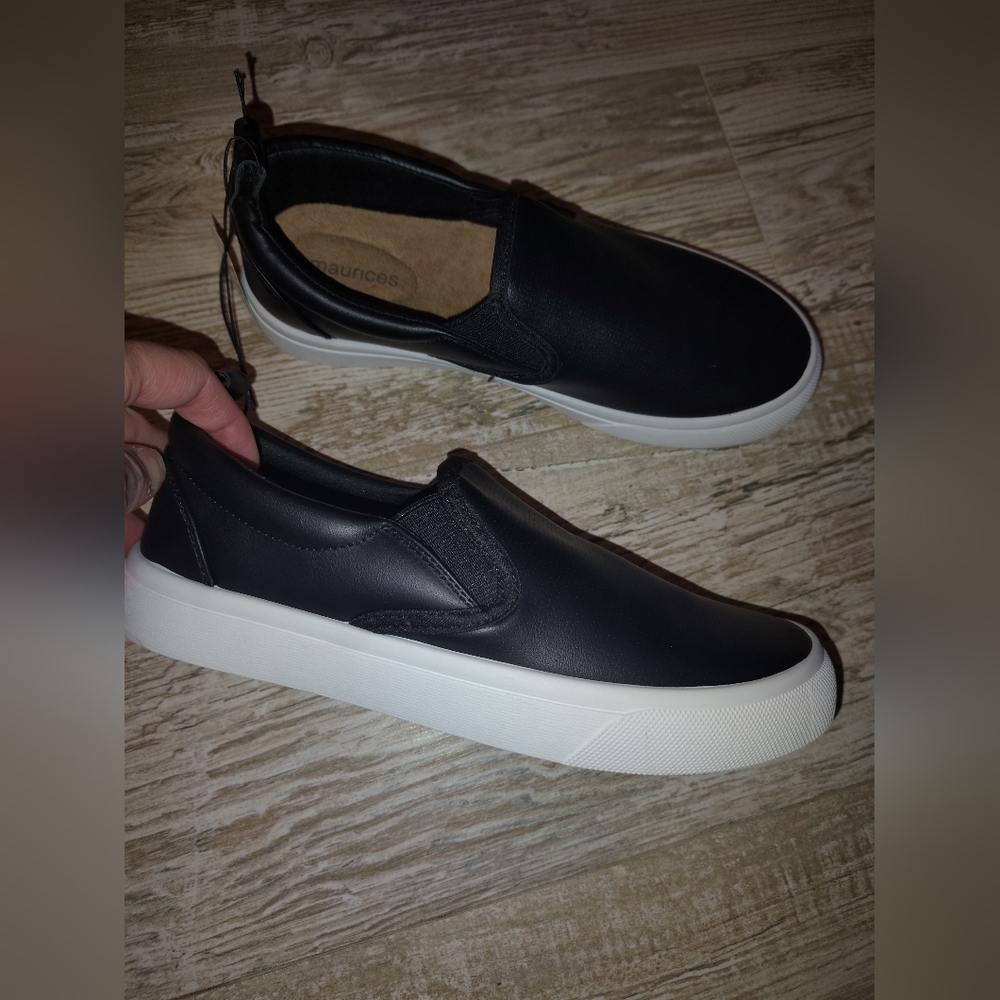 Maurices Black Slip-On Shoes